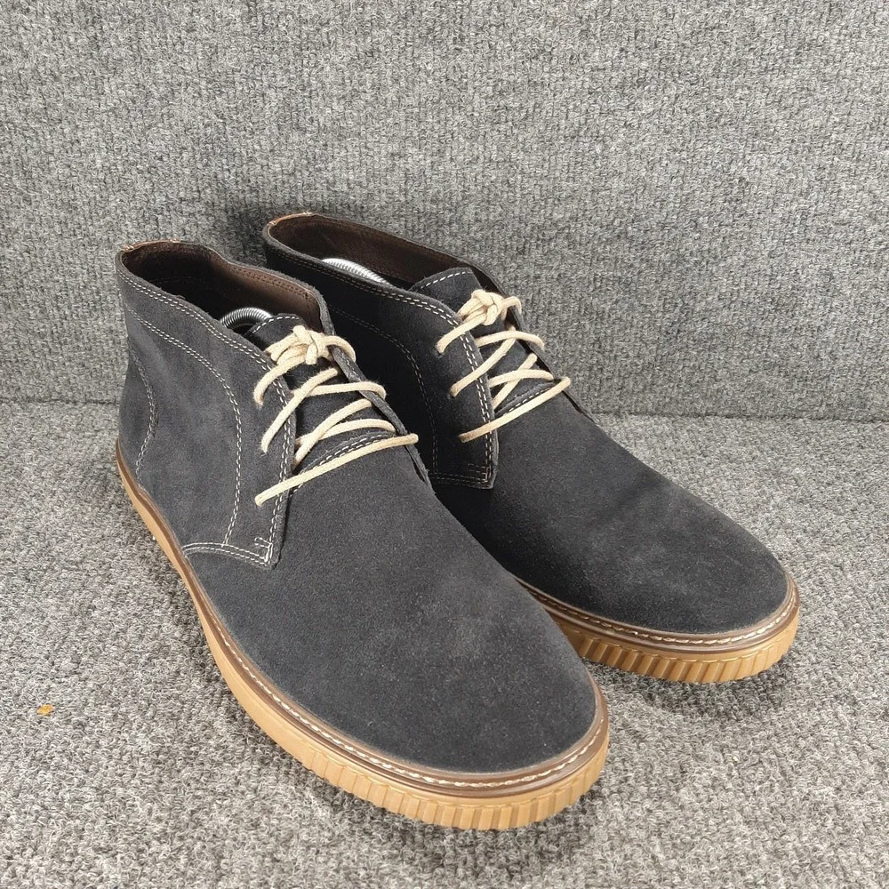 Johnston & Murphy Men's Wallace Chukka Boot Size 11M DK Blue Suede 25-2349 EUC